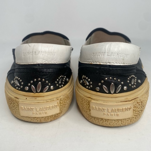 Saint Laurent Bandana Studded Leather Skate Shoes Noir size 36.5 - Picture 5 of 10
